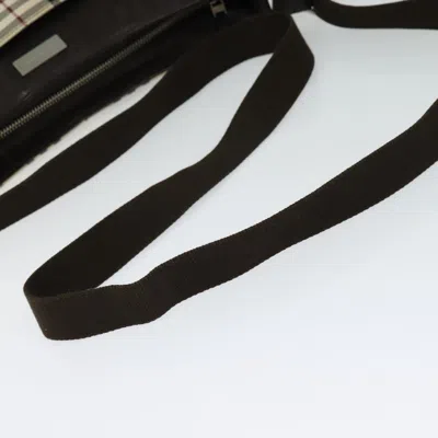 Pre-owned Burberry Nova Check Beige Canvas Shoulder Bag ()