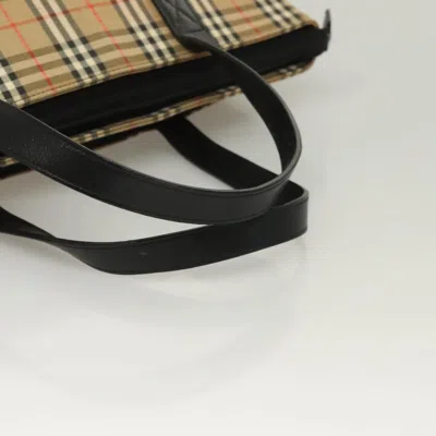 Pre-owned Burberry Nova Check Beige Canvas Tote Bag ()