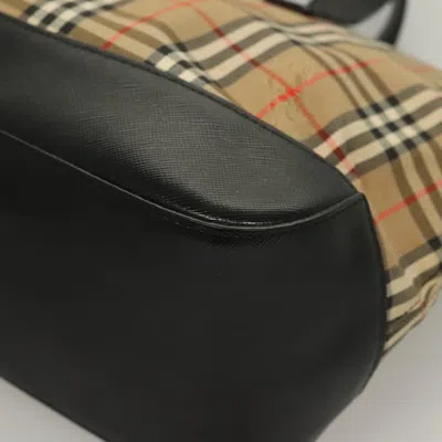 Pre-owned Burberry Nova Check Beige Canvas Tote Bag ()