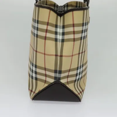 Pre-owned Burberry Nova Check Beige Canvas Tote Bag ()