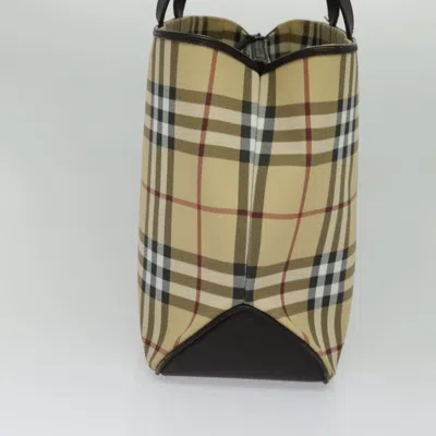 Pre-owned Burberry Nova Check Beige Canvas Tote Bag ()