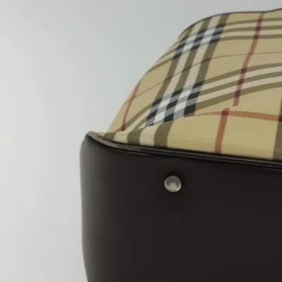 Pre-owned Burberry Nova Check Beige Canvas Tote Bag ()