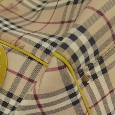 Pre-owned Burberry Nova Check Beige Canvas Tote Bag ()