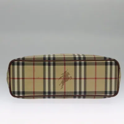 Pre-owned Burberry Nova Check Beige Canvas Tote Bag ()