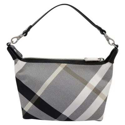 Pre-owned Burberry Nova Check Grey Canvas Clutch Bag ()