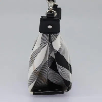 Pre-owned Burberry Nova Check Grey Canvas Clutch Bag ()