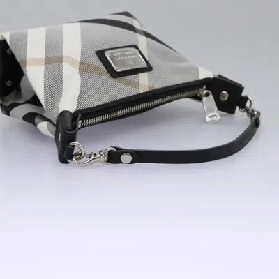 Pre-owned Burberry Nova Check Grey Canvas Clutch Bag ()