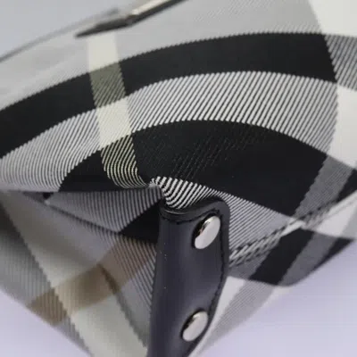 Pre-owned Burberry Nova Check Grey Canvas Clutch Bag ()