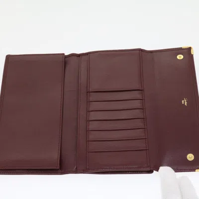 Pre-owned Cartier Must De  Red Leather Wallet  ()