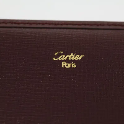 Pre-owned Cartier Must De  Red Leather Wallet  ()