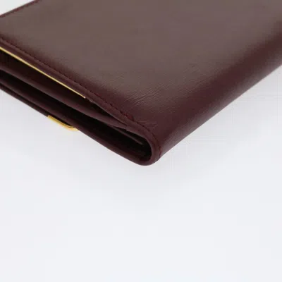 Pre-owned Cartier Must De  Red Leather Wallet  ()