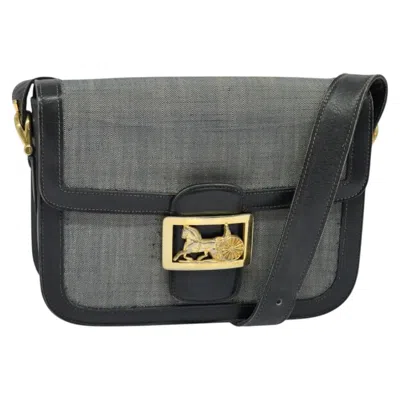 Pre-owned Celine Céline Carriage Navy Leather Shoulder Bag ()