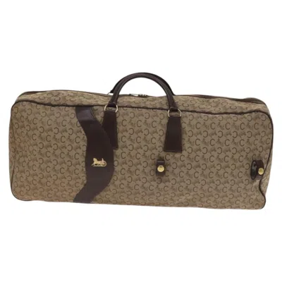 Pre-owned Celine Céline Macadam Beige Canvas Travel Bag ()