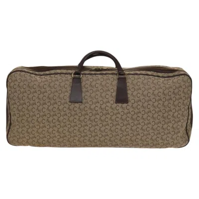 Pre-owned Celine Céline Macadam Beige Canvas Travel Bag ()