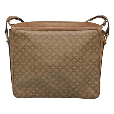 Pre-owned Celine Céline Macadam Beige Canvas Shoulder Bag ()