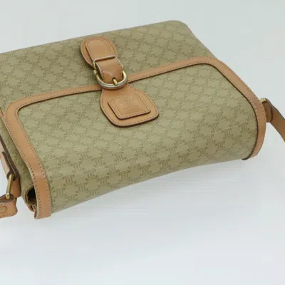 Pre-owned Celine Céline Macadam Beige Canvas Shoulder Bag ()