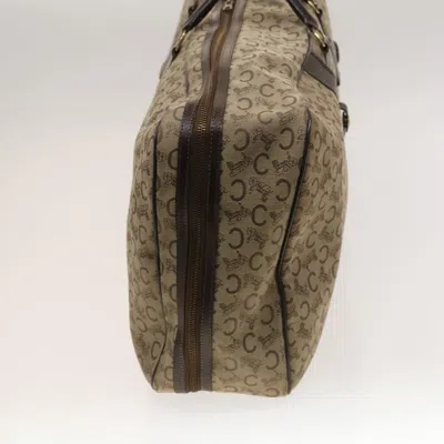 Pre-owned Celine Céline Macadam Beige Canvas Travel Bag ()