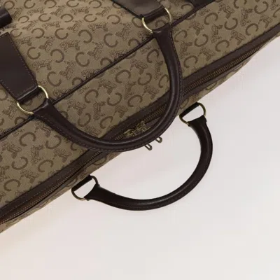 Pre-owned Celine Céline Macadam Beige Canvas Travel Bag ()