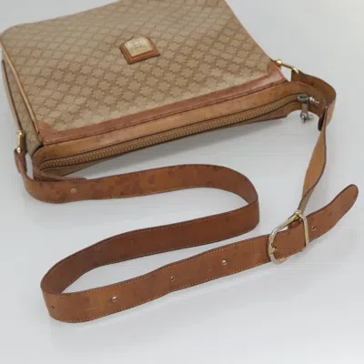 Pre-owned Celine Céline Macadam Beige Canvas Shoulder Bag ()