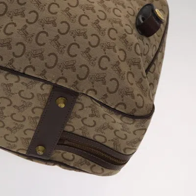 Pre-owned Celine Céline Macadam Beige Canvas Travel Bag ()