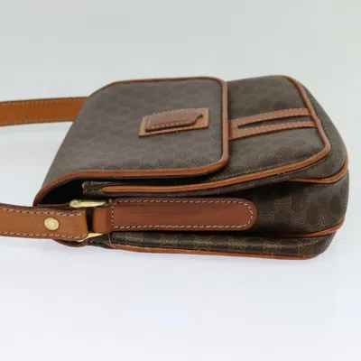Pre-owned Celine Céline Macadam Brown Canvas Shoulder Bag ()