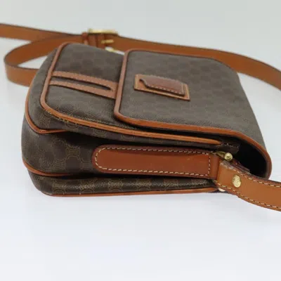Pre-owned Celine Céline Macadam Brown Canvas Shoulder Bag ()