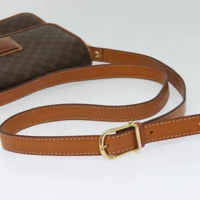 Pre-owned Celine Céline Macadam Brown Canvas Shoulder Bag ()