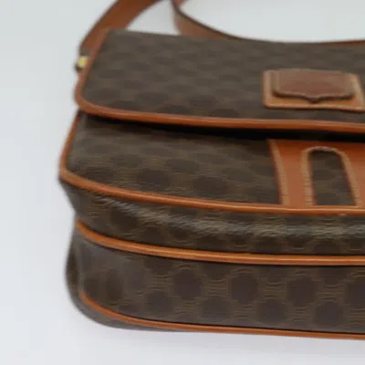 Pre-owned Celine Céline Macadam Brown Canvas Shoulder Bag ()