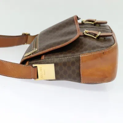Pre-owned Celine Céline Macadam Brown Canvas Shoulder Bag ()