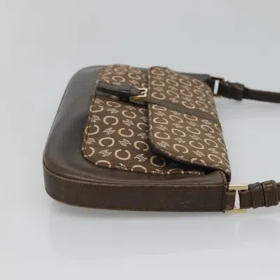 Pre-owned Celine Céline Macadam Brown Canvas Shoulder Bag ()