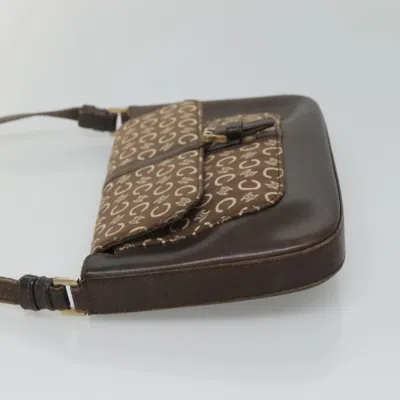 Pre-owned Celine Céline Macadam Brown Canvas Shoulder Bag ()
