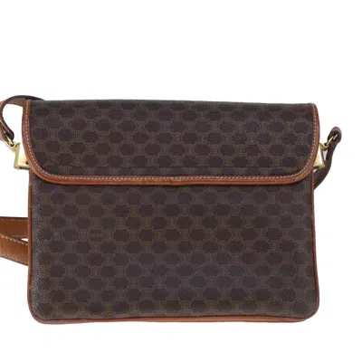 Pre-owned Celine Céline Macadam Brown Canvas Shoulder Bag ()