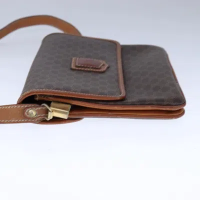 Pre-owned Celine Céline Macadam Brown Canvas Shoulder Bag ()