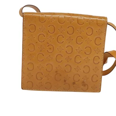 Pre-owned Celine Céline Macadam Brown Leather Shoulder Bag ()