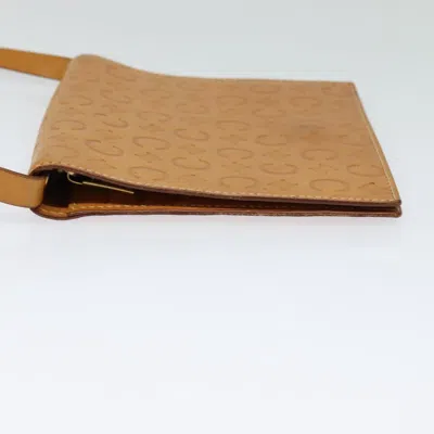 Pre-owned Celine Céline Macadam Brown Leather Shoulder Bag ()