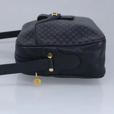 Pre-owned Celine Céline Macadam Navy Canvas Shoulder Bag ()