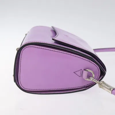 Pre-owned Celine Céline Purple Leather Shoulder Bag ()