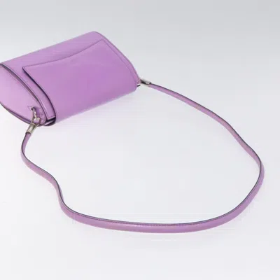 Pre-owned Celine Céline Purple Leather Shoulder Bag ()