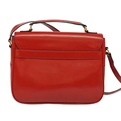 Pre-owned Celine Céline Red Leather Shoulder Bag ()