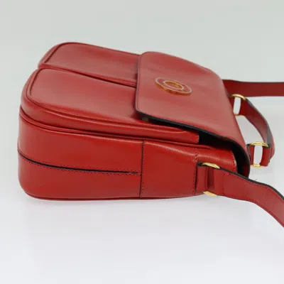 Pre-owned Celine Céline Red Leather Shoulder Bag ()