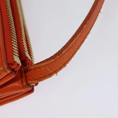 Pre-owned Celine Céline Trio Orange Leather Shoulder Bag ()