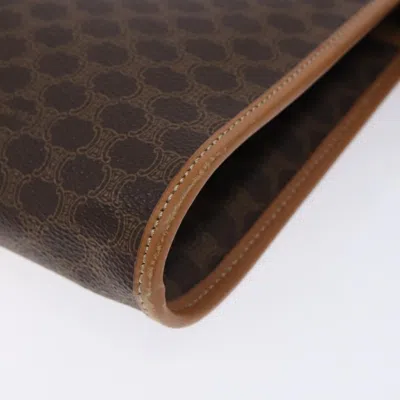 Pre-owned Celine Céline Triomphe Brown Canvas Clutch Bag ()