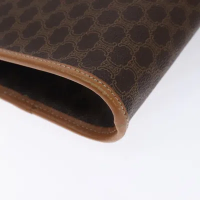Pre-owned Celine Céline Triomphe Brown Canvas Clutch Bag ()