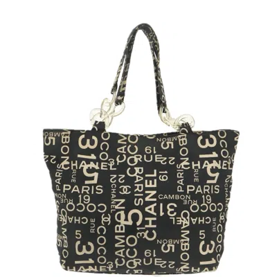 Pre-owned Chanel Black Canvas Tote Bag ()
