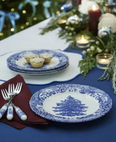 Spode Blue Italian Christmas Tree Dinnerware Collection In Blue