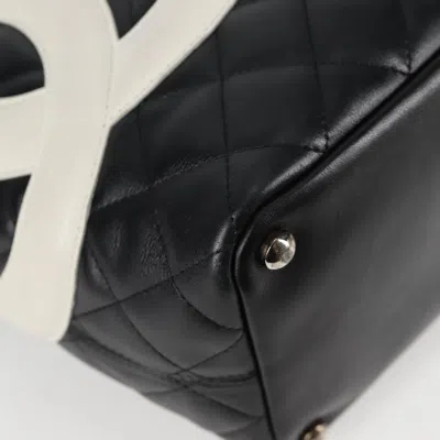 Pre-owned Chanel Cambon Black Leather Tote Bag ()