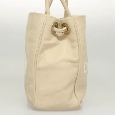 Pre-owned Chanel Camellia Beige Leather Tote Bag ()