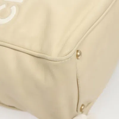 Pre-owned Chanel Camellia Beige Leather Tote Bag ()