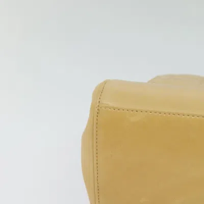 Pre-owned Chanel Chocolate Bar Beige Leather Shoulder Bag ()