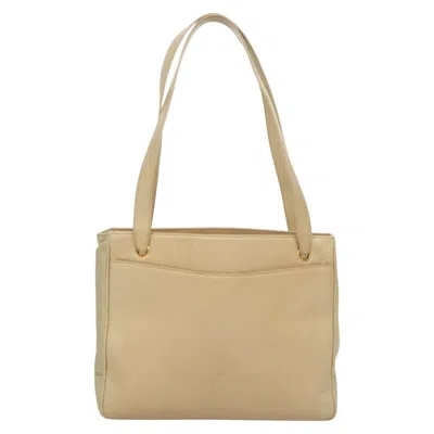 Pre-owned Chanel Coco Mark Beige Leather Shoulder Bag ()